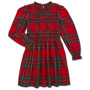 New baby and toddler GIRL'S holiday Christmas classic plaid dress size 12months